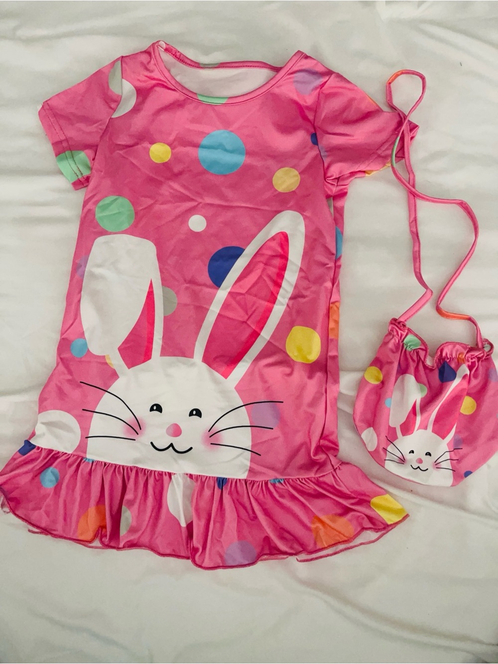 Tano Pink Swim Cover with Multicolor Polka Dots